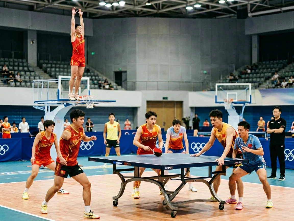 体育赛场准备,关键球